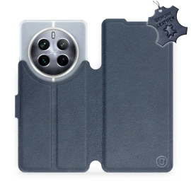 Etui ze skóry naturalnej do Realme 12 Pro 5G - wzór Blue Leather