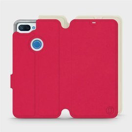 Etui Soft Touch do Xiaomi Mi 8 Lite - wzór Żywa czerwień z platyną
