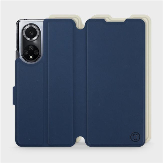 Etui Soft Touch do Huawei Nova 9 - wzór Głęboki granat z platyną