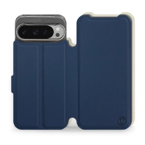 Etui Soft Touch do Google Pixel 9 Pro XL - wzór Głęboki granat z platyną