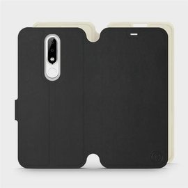 Etui Soft Touch do Nokia 5.1 Plus - wzór Satynowa czerń z platyną