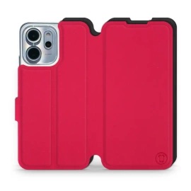 Etui Soft Touch do OPPO Reno 14 F 5G - wzór Żywa czerwień z czernią