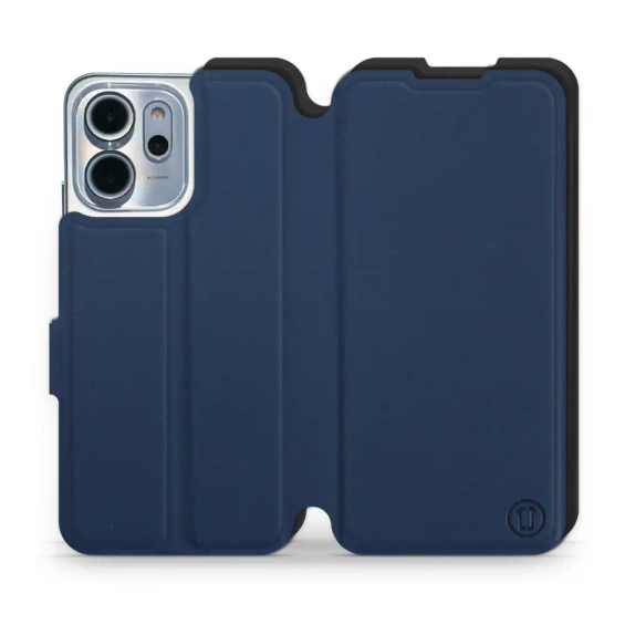Etui Soft Touch do OPPO Reno 14 F 5G - wzór Głęboki granat z czernią