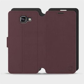 Etui Soft Touch do Samsung Galaxy A5 2016 - wzór Matowy burgund z czernią