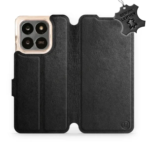 Etui ze skóry naturalnej do Huawei Honor X7d - wzór Black Leather