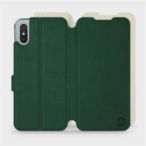 Etui Soft Touch do Xiaomi Redmi 9A - wzór Miejska zieleń z platyną