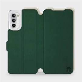Etui Soft Touch do Motorola Moto G52 - wzór Miejska zieleń z platyną