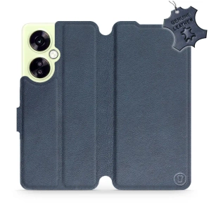 Etui ze skóry naturalnej do OnePlus Nord CE 3 Lite 5G - wzór Blue Leather
