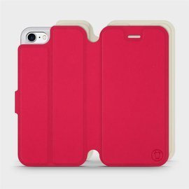 Etui Soft Touch do Apple iPhone 7 - wzór Żywa czerwień z platyną