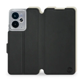 Etui Soft Touch do Realme 14T 5G - wzór Satynowa czerń z platyną