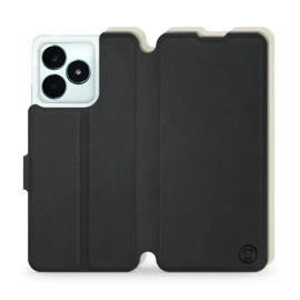 Etui Soft Touch do Realme C51 - wzór Satynowa czerń z platyną
