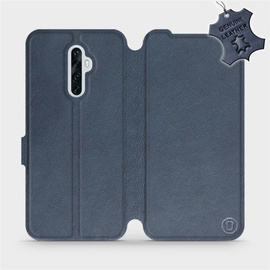 Etui ze skóry naturalnej do OPPO Reno 2Z - wzór Blue Leather