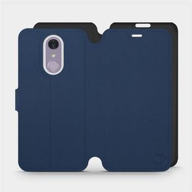 Etui Soft Touch do LG Q7 - wzór Głęboki granat z czernią