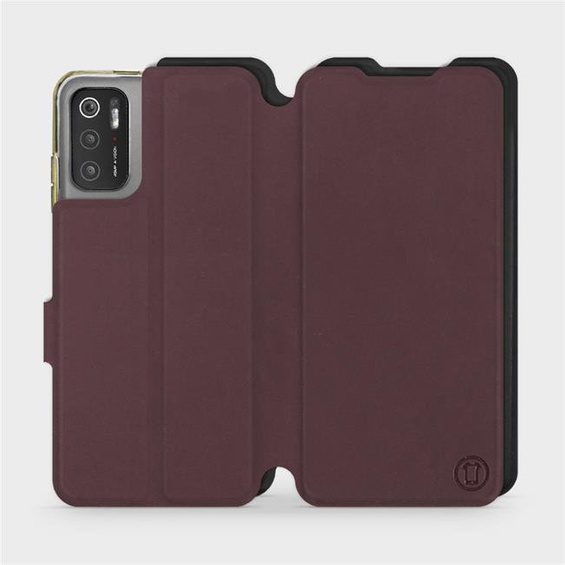 Etui Soft Touch do Xiaomi POCO M3 Pro 5G - wzór Matowy burgund z czernią