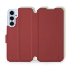 Etui Soft Touch do Samsung Galaxy M35 5G - wzór Zachodząca czerwień z platyną