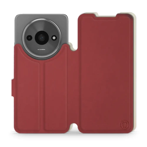 Etui Soft Touch do Xiaomi Redmi A3 - wzór Zachodząca czerwień z platyną