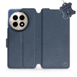 Etui ze skóry naturalnej do OnePlus 13 - wzór Blue Leather