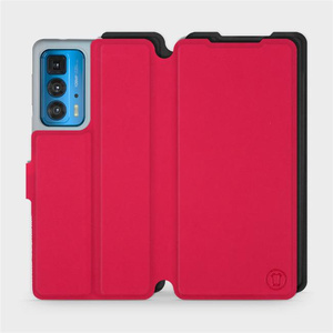 Etui Soft Touch do Motorola Edge 20 Pro - wzór Żywa czerwień z czernią