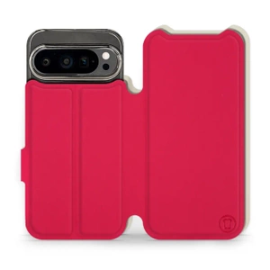 Etui Soft Touch do Google Pixel 9 Pro - wzór Żywa czerwień z platyną