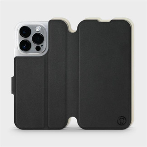 Etui Soft Touch do Apple iPhone 14 Pro - wzór Satynowa czerń z platyną