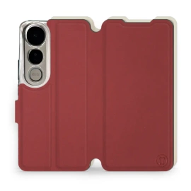 Etui Soft Touch do Vivo V50 Lite - wzór Zachodząca czerwień z platyną