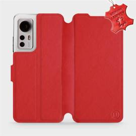 Etui ze skóry naturalnej do Xiaomi 12 - wzór Red Leather