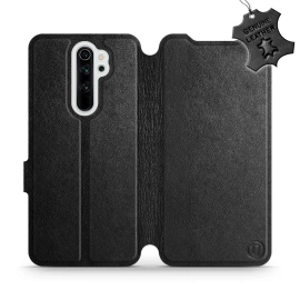 Etui ze skóry naturalnej do Xiaomi Redmi Note 8 Pro - wzór Black Leather