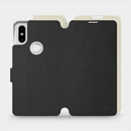 Etui Soft Touch do Xiaomi Mi Mix 2S - wzór Satynowa czerń z platyną