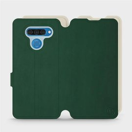 Etui Soft Touch do LG Q60 - wzór Miejska zieleń z platyną