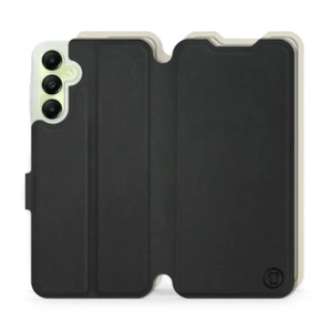 Etui Soft Touch do Samsung Galaxy A05s - wzór Satynowa czerń z platyną