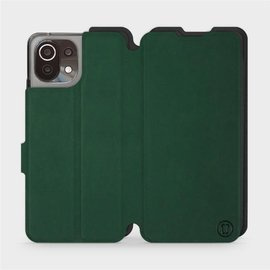 Etui Soft Touch do Xiaomi Mi 11 Lite - wzór Miejska zieleń z czernią