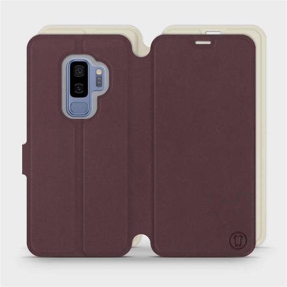 Etui Soft Touch do Samsung Galaxy S9 Plus - wzór Matowy burgund z platyną
