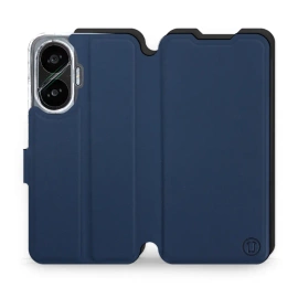 Etui Soft Touch do Xiaomi POCO F7 - wzór Głęboki granat z czernią