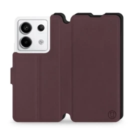 Etui Soft Touch do Xiaomi Redmi Note 13 PRO - wzór Matowy burgund z czernią