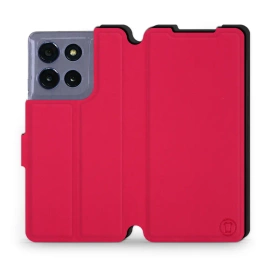 Etui Soft Touch do Motorola Moto G86 5G - wzór Żywa czerwień z czernią