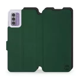 Etui Soft Touch do Nokia G42 - wzór Miejska zieleń z czernią