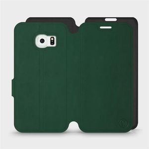 Etui Soft Touch do Samsung Galaxy S6 Edge - wzór Miejska zieleń z czernią