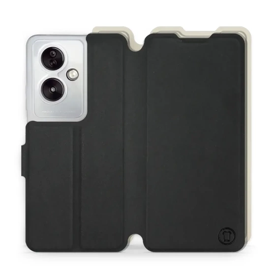 Etui Soft Touch do OPPO A79 5G - wzór Satynowa czerń z platyną