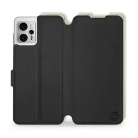Etui Soft Touch do Motorola Moto G23 - wzór Satynowa czerń z platyną