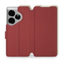 Etui Soft Touch do Realme GT 6 - wzór Zachodząca czerwień z platyną