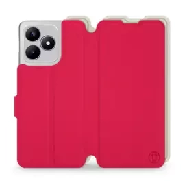 Etui Soft Touch do Realme C53 - wzór Żywa czerwień z platyną