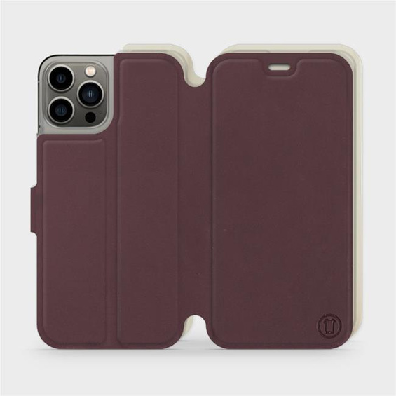 Etui Soft Touch do Apple iPhone 13 Pro - wzór Matowy burgund z platyną