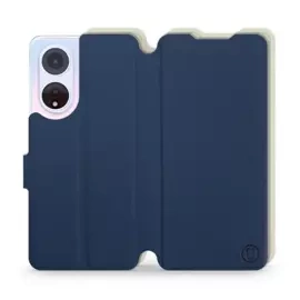 Etui Soft Touch do OPPO A98 5G - wzór Głęboki granat z platyną