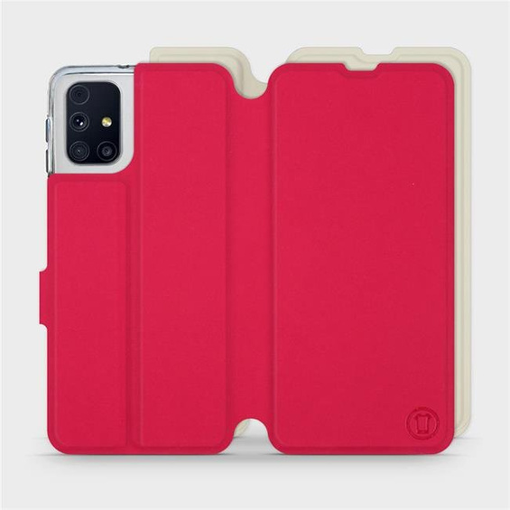 Etui Soft Touch do Samsung Galaxy M31s - wzór Żywa czerwień z platyną