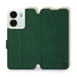 Etui Soft Touch do Xiaomi Redmi 13C - wzór Miejska zieleń z platyną