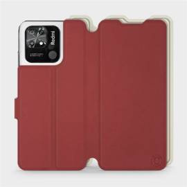 Etui Soft Touch do Xiaomi Redmi 10C - wzór Zachodząca czerwień z platyną