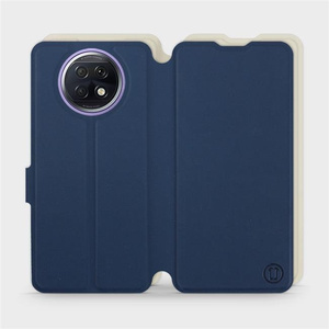 Etui Soft Touch do Xiaomi Redmi Note 9T - wzór Głęboki granat z platyną