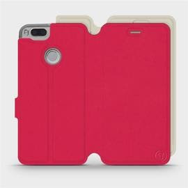 Etui Soft Touch do Xiaomi Mi A1 - wzór Żywa czerwień z platyną