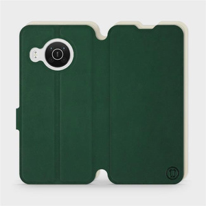 Etui Soft Touch do Nokia X20 - wzór Miejska zieleń z platyną