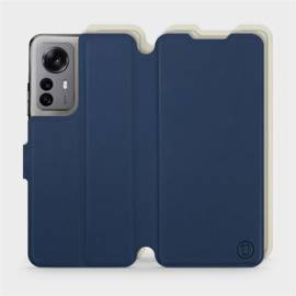 Etui Soft Touch do Xiaomi 12X - wzór Głęboki granat z platyną